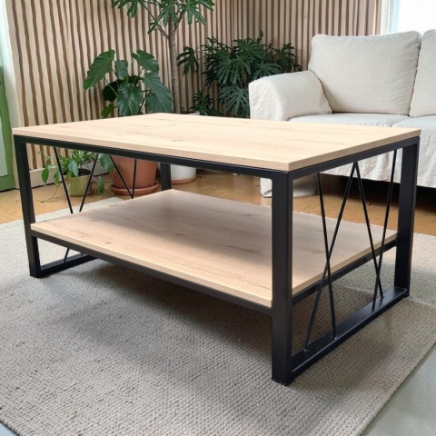 Ława salonowa Loft z półką (Dąb Letni)