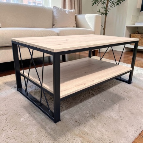 Ława salonowa Loft z półką (Dąb Letni)