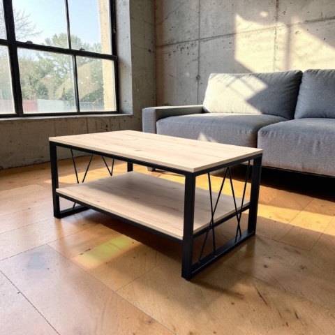 Ława salonowa Loft z półką (Dąb Letni)