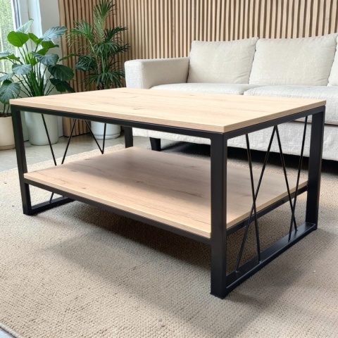 Ława salonowa Loft z półką (Dąb Letni)