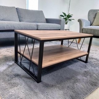 Ława salonowa Loft z półką (Dąb Mocha)